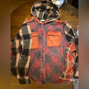 Oil & Hali Hooded Shacket